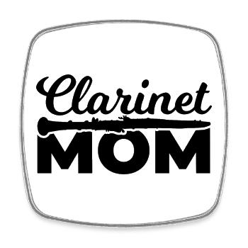 Clarinette Mère - Magnet carré - blanc - Devant
