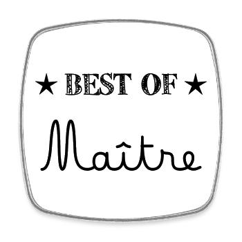 MEISTER. MEISTER. VIELEN DANK. DANKE, MEISTER. MEISTER - Viereckiger Kühlschrankmagnet - Weiß - Vorne