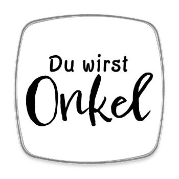 Du wirst Onkel - Viereckiger Kühlschrankmagnet - Weiß - Vorne