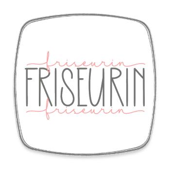 Friseurin Geschenk Haare schneiden Beruf - Viereckiger Kühlschrankmagnet - Weiß - Vorne