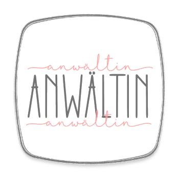Anwältin Geschenk Anwalt Schnörkel - Viereckiger Kühlschrankmagnet - Weiß - Vorne