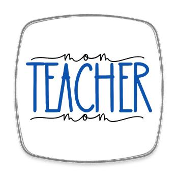 Professeur Fière Maman Mignon Cadeau - Magnet carré - blanc - Devant