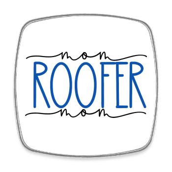 Dachdeckerin stolze Mama süßes Geschenk - Viereckiger Kühlschrankmagnet - Weiß - Vorne
