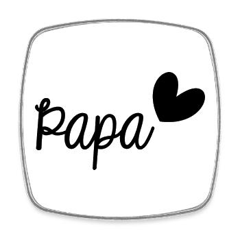 FROHER VATERTAG. PAPA. VATERTAG - Viereckiger Kühlschrankmagnet - Weiß - Vorne