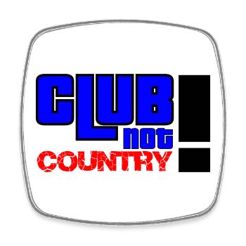 Club not country - Viereckiger Kühlschrankmagnet - Weiß - Vorne