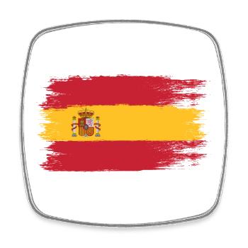 Spanish Flag, Viva Spain, A Symbol of Unity - Square fridge magnet - white - Front