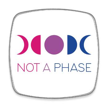 LGBTQ Pride Month - Keine Phase - Bisexuell - Viereckiger Kühlschrankmagnet - Weiß - Vorne