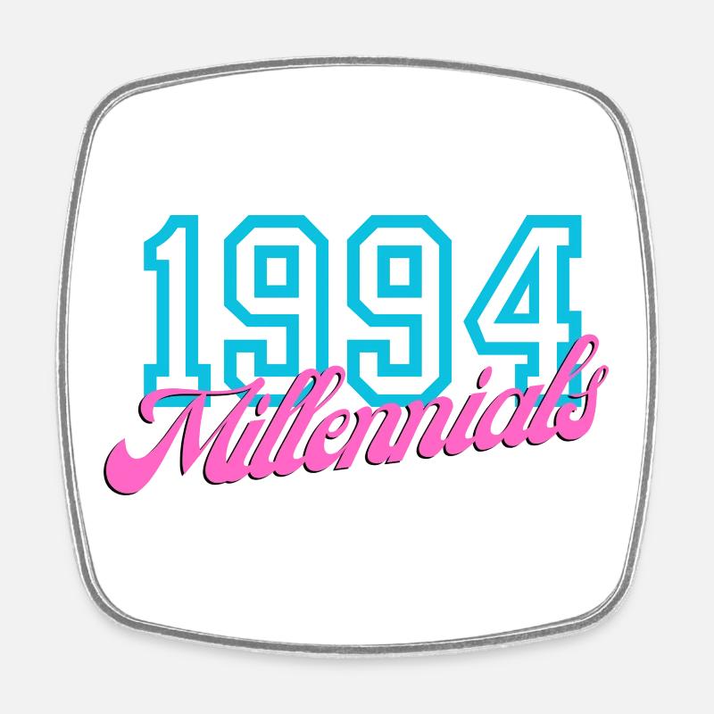 1994 Millennials Rétro Date Design - Magnet carré - blanc