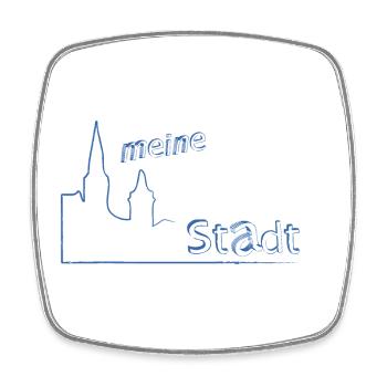 meine Stadt Var - Viereckiger Kühlschrankmagnet - Weiß - Vorne