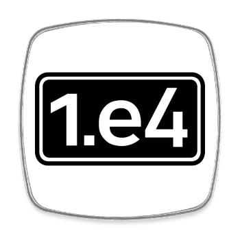 1.e4 Chess Opening Italian Chess Player - Square fridge magnet - white - Front