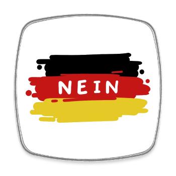 Deutschland Deutsche Flagge - Viereckiger Kühlschrankmagnet - Weiß - Vorne