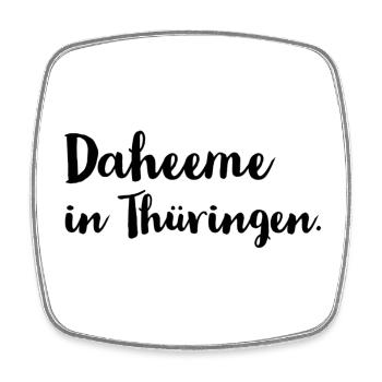 Daheeme en Thuringe - Magnet carré - blanc - Devant