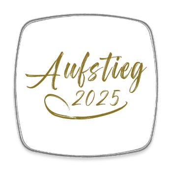 Aufsteiger 2025 Aufstiegstrikot Aufstieg 25 - Viereckiger Kühlschrankmagnet - Weiß - Vorne