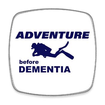 AVENTURE DE PLONGÉE - Magnet carré - blanc - Devant