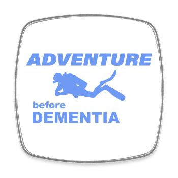 DIVING ADVENTURE - Square fridge magnet - white - Front