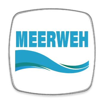 MEERWEH - Magnet carré - blanc - Devant