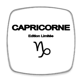 CAPRICORNE ELEGANT Signe capricorne - Magnet carré - blanc - Devant