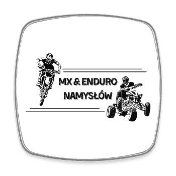 EnduroNamysłów MX&EnduroNamysłów Kollektion - Viereckiger Kühlschrankmagnet - Weiß - Vorne