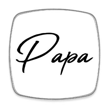 HAPPY FATHER'S DAY. DAD. FATHER'S DAY. FATHER - Square fridge magnet - white - Front