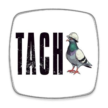 T-Shirt Ruhrpott Tach Dialekt Taube Ruhrgebiet - Viereckiger Kühlschrankmagnet - Weiß - Vorne