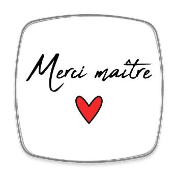 MEISTER. MEISTER. VIELEN DANK. DANKE, MEISTER. MEISTER - Viereckiger Kühlschrankmagnet - Weiß - Vorne
