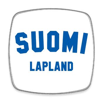 LAPLAND Suomi Laponie Finlande - Magnet carré - blanc - Devant