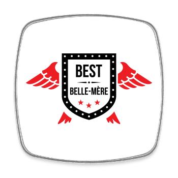 Meilleure Belle-Mère du Monde - Magnet carré - blanc - Devant