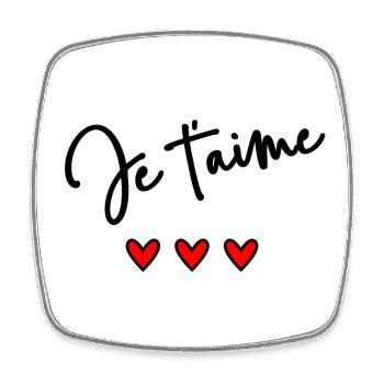 COUPLE. COEUR. NOËL. JUST MARRIED. EVJF - Magnet carré - blanc - Devant