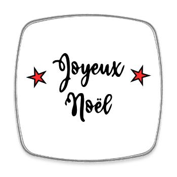 WEIHNACHTEN. FROHE WEIHNACHTEN. FROHE WEIHNACHTEN. WEIHNACHTSMANN - Viereckiger Kühlschrankmagnet - Weiß - Vorne