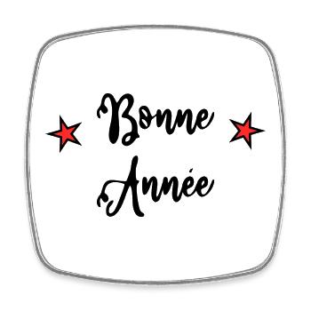 HAPPY NEW YEAR. NEW YEAR'S EVE. BEST WISHES - Square fridge magnet - white - Front