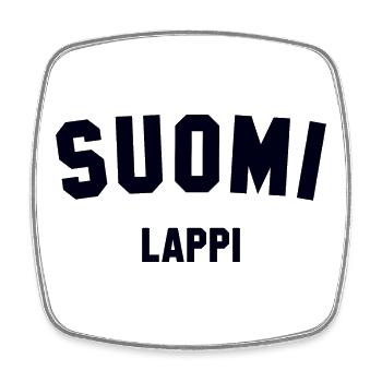 LAPPI Suomi Laponie Finlande - Magnet carré - blanc - Devant