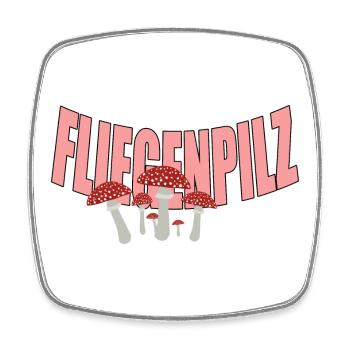 FLIEGENPILZ - Viereckiger Kühlschrankmagnet - Weiß - Vorne