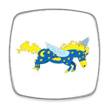 Pegasus Horse - Square fridge magnet - white - Front