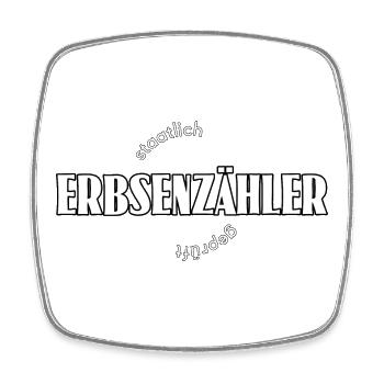 Erbsenzähler - Viereckiger Kühlschrankmagnet - Weiß - Vorne