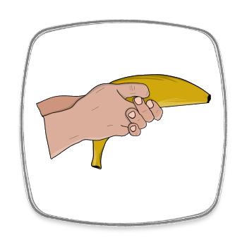 Lethal banana - Square fridge magnet - white - Front