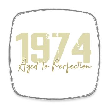 Original 1974 Retro 1974 Geburtstagsgeschenk 1974 - Viereckiger Kühlschrankmagnet - Weiß - Vorne