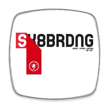 Skateboarding - Square fridge magnet - white - Front