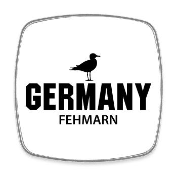 Fehmarn GERMANY - Viereckiger Kühlschrankmagnet - Weiß - Vorne