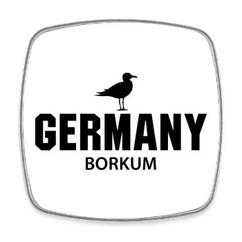 Borkum GERMANY - Viereckiger Kühlschrankmagnet - Weiß - Vorne