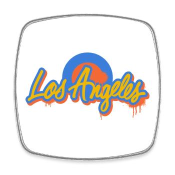 Los Angeles Graffiti – Urban Streetstyle Vibes - Square fridge magnet - white - Front