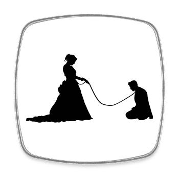 Ehepaar Hochzeit Lustig - Viereckiger Kühlschrankmagnet - Weiß - Vorne