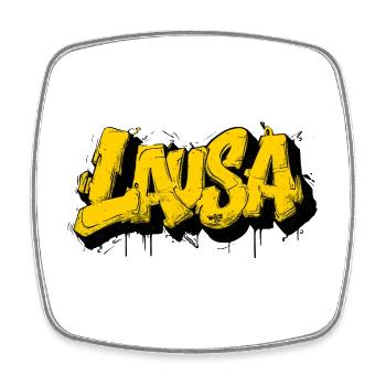 Lausa - Magnet carré - blanc - Devant
