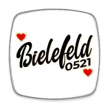 OSTWESTFALEN 0521 BIELEFELD - Viereckiger Kühlschrankmagnet - Weiß - Vorne