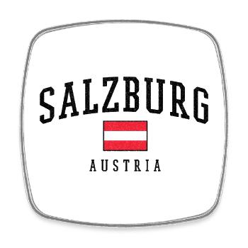 Salzburg Austria – Flag motif with local pride - Square fridge magnet - white - Front