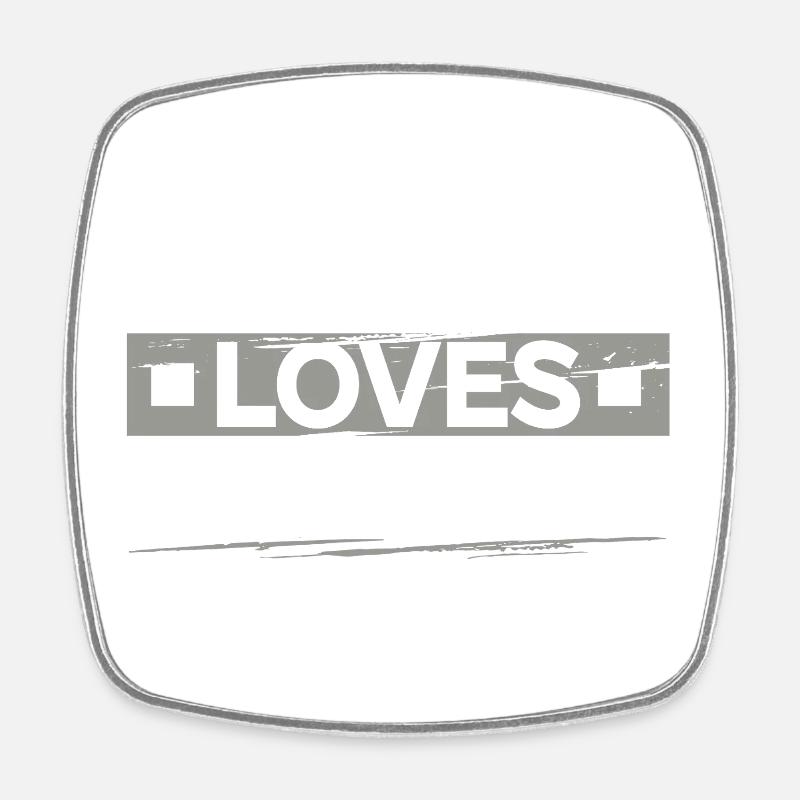 Le progrès aime la patience Motivation Cadeau - Magnet carré - blanc