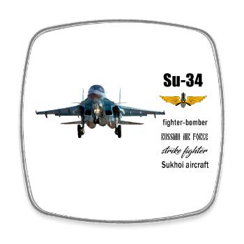 Le Su-34 - Magnet carré - blanc - Devant