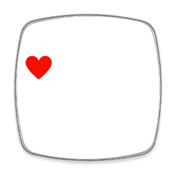 Heartbeat Karte von Essex - Viereckiger Kühlschrankmagnet - Weiß - Vorne
