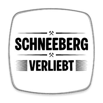 Schneeberg Verliebt - Viereckiger Kühlschrankmagnet - Weiß - Vorne