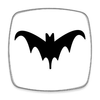 Bat Halloween Art 2 - Square fridge magnet - white - Front