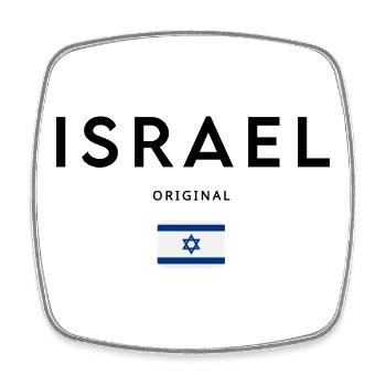 Israeli pride, minimalist sleek design - Square fridge magnet - white - Front